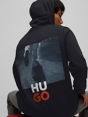 HUGO Dheel Black Hoodie - Image 3 of 5