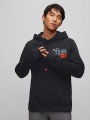 HUGO Dheel Black Hoodie - Image 4 of 5