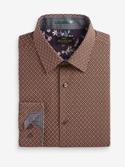 Orange Rust Signature Print Shirt - Image 6 of 8