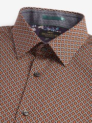 Orange Rust Signature Print Shirt - Image 7 of 8