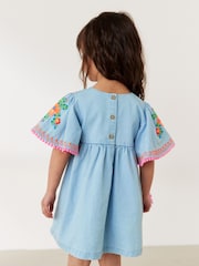 Jena bleu - Robe kaftan brodée (3mths-10yrs) - Image 3 of 6