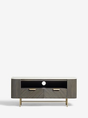 Dark Grey Valencia Mango Wood Up to 55 inch TV Unit - Image 2 of 7
