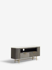 Dark Grey Valencia Mango Wood Up to 55 inch TV Unit - Image 3 of 7