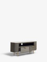 Dark Grey Valencia Mango Wood Up to 55 inch TV Unit - Image 4 of 7