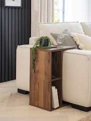 Dark Bronx Oak Effect Side Table - Image 1 of 9