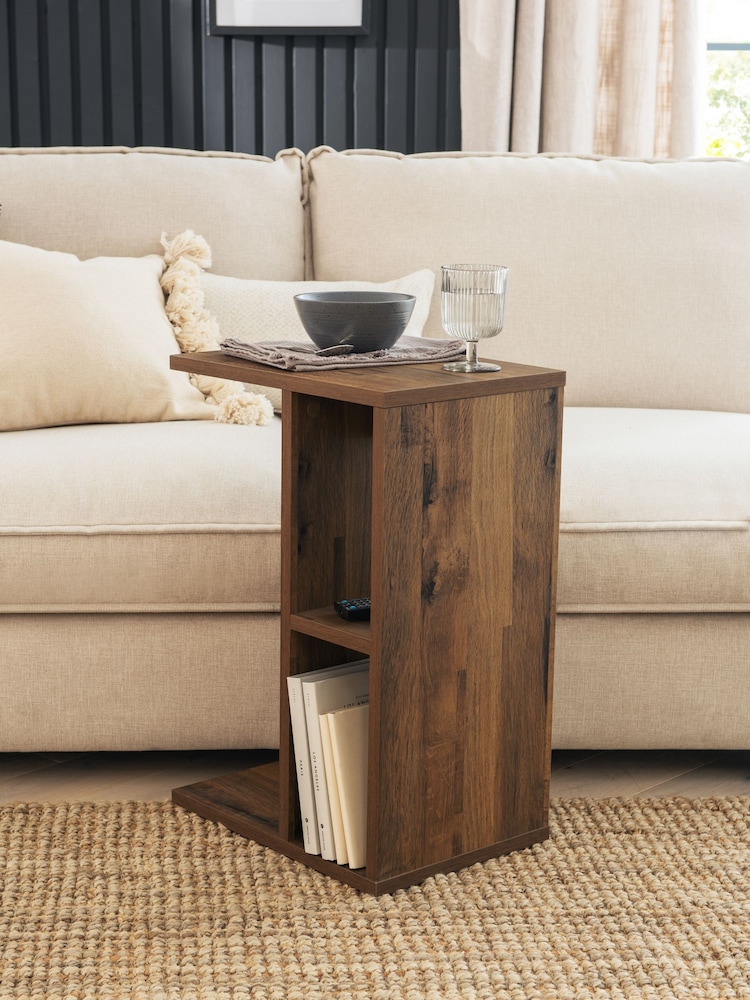 Dark Bronx Oak Effect Side Table - Image 2 of 9