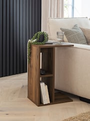 Dark Bronx Oak Effect Side Table - Image 3 of 9