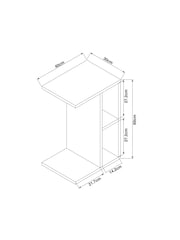 Dark Bronx Oak Effect Side Table - Image 9 of 9