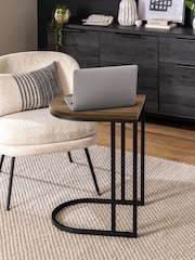 Dark Bronx Oak Effect Laptop Side Table - Image 2 of 7