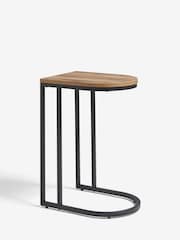 Dark Bronx Oak Effect Laptop Side Table - Image 3 of 7