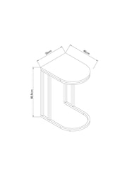 Dark Bronx Oak Effect Laptop Side Table - Image 7 of 7