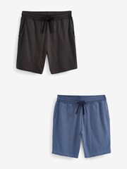 Siva/črna - Lahke kratke hlače 2 paket - Slika 7 iz 10