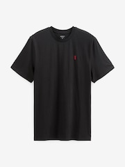 Black/Grey Jersey Pyjamas 100% Cotton Shorts Set - Image 7 of 8