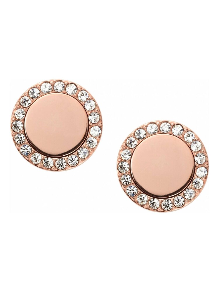 Fossil Jewellery Ladies Pink Vintage Stud Earrings - Image 1 of 1