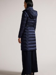 Ted Baker Aliciee Long Black Padded Coat - Image 2 of 6