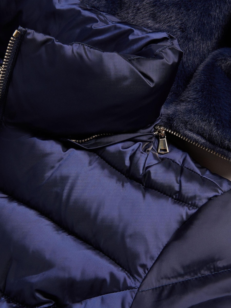 Ted Baker Aliciee Long Black Padded Coat - Image 6 of 6