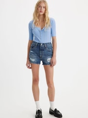 Темный выбеленный джинс - Levi's® 501® Оригинальные 100% хлопковые шорты - Изображение 1 из 6