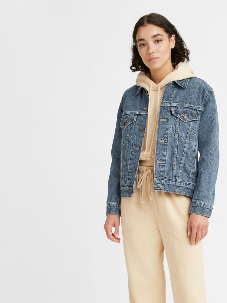 Levi's® Head Above Water Ex Boyfriend Trucker Denim Jacket - Image 1 of 5