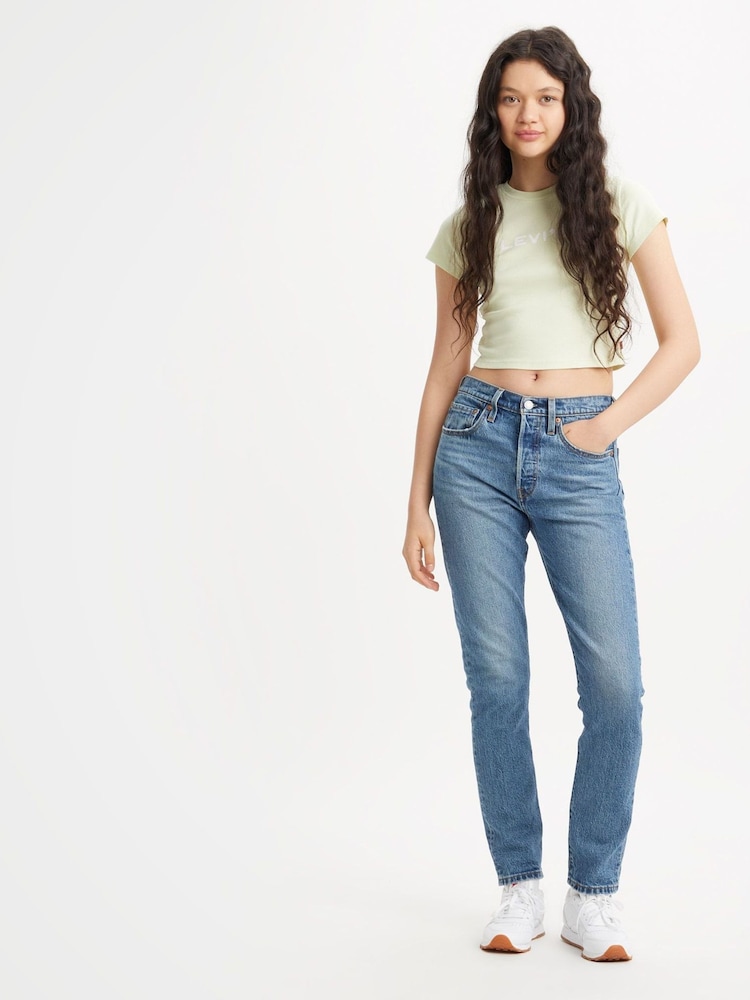 Levi's® Blue Its True Light Wash Blue 501® Youth Skinny Jeans - Image 2 of 8
