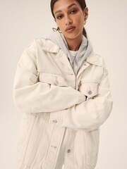 Levi's® White Baggy Trucker Denim Jacket - Image 1 of 6