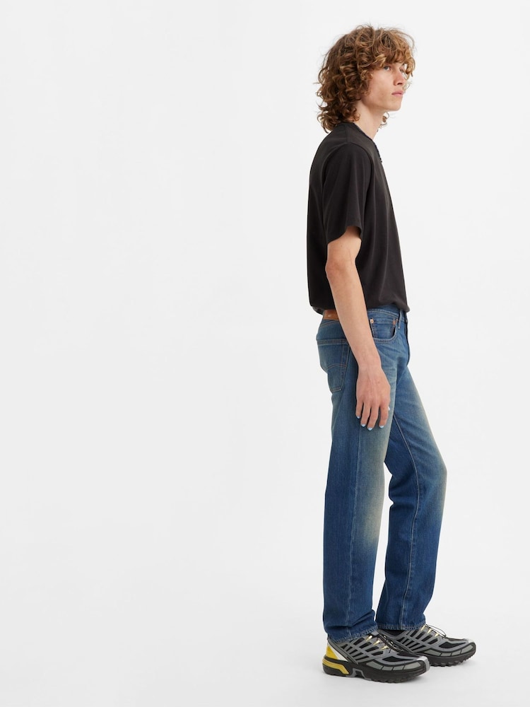 Levi's® Z6932 Medium Indigo Worn In Mid Blue 501® Original Jeans - Image 4 of 5