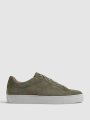 Reiss Sage Finley Lace Up Leather Trainers - Image 1 of 6