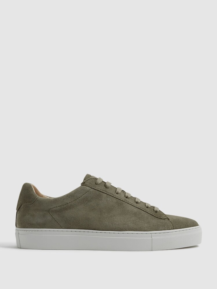 Reiss Sage Finley Lace Up Leather Trainers - Image 1 of 6