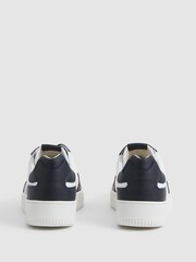 Reiss Navy Aira Low Top Leather Trainers - Image 5 of 6