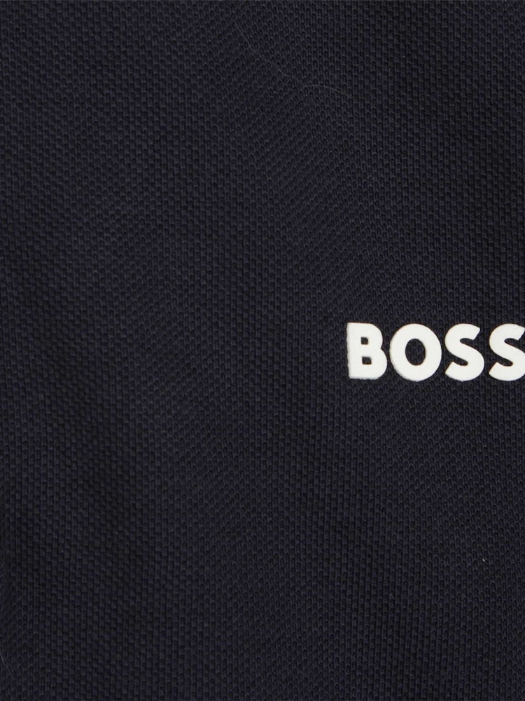 BOSS Navy 100% Cotton Short Sleeved Logo Polo Shirt - Image 4 of 4 BOSS Navy 100% Cotton Short Sleeved Logo Polo Shirt - Image 4 of 4