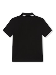 BOSS Black 100% Cotton Short Sleeved Logo Polo Shirt - Image 3 of 4