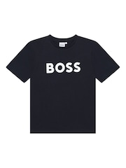 BOSS Navy Logo Short Sleeve T-Shirt - Image 2 of 3