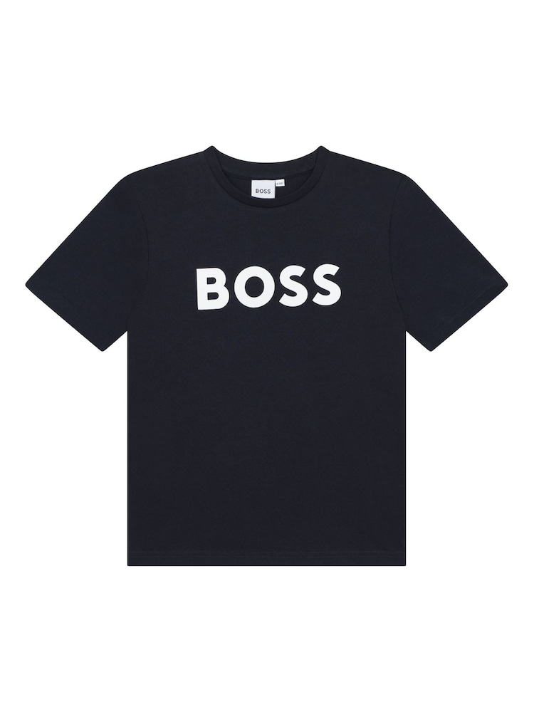 BOSS Navy Logo Short Sleeve T-Shirt - Image 2 of 3