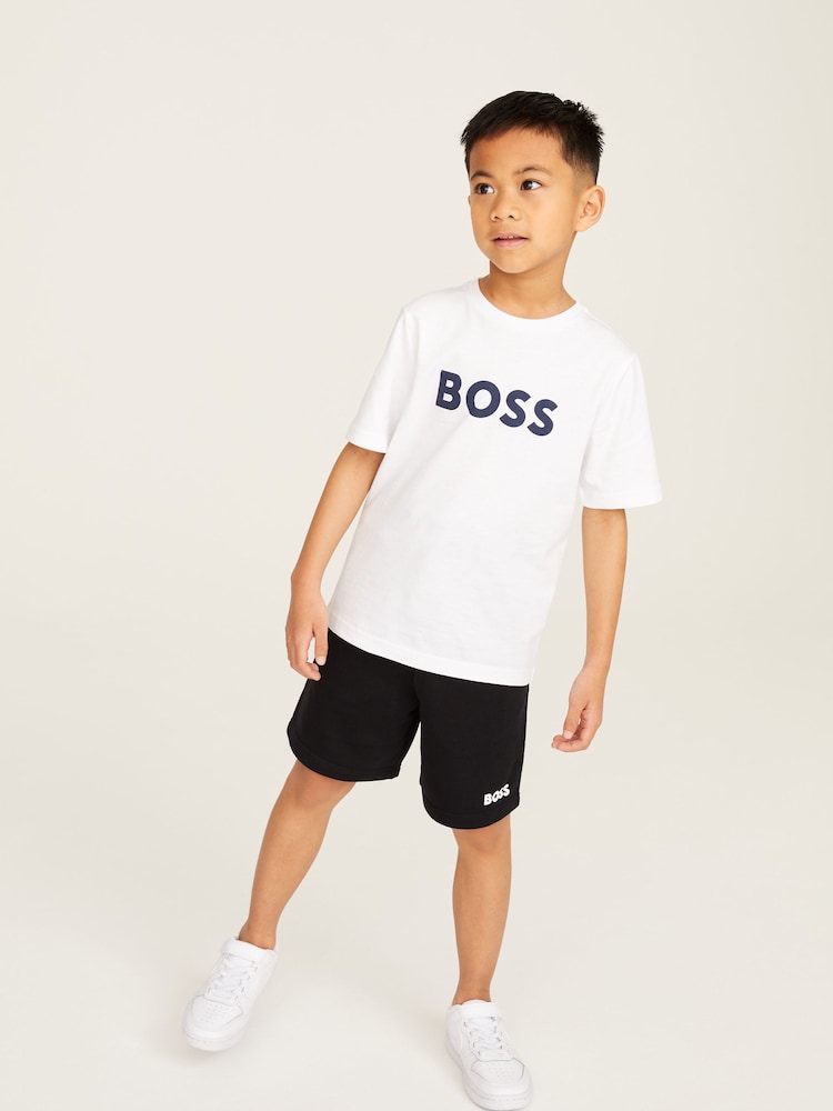 BOSS White Logo Short Sleeve T-Shirt - Image 1 of 5