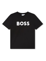 Negro - Camiseta de manga corta con el logotipo de BOSS - Imagen 2 de 3