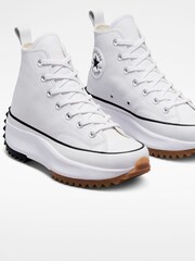 Converse White Run Star Hike Leather Trainers - Image 2 of 6