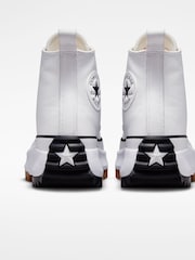 Converse White Run Star Hike Leather Trainers - Image 3 of 6