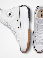 Converse White Run Star Hike Leather Trainers - Image 4 of 6