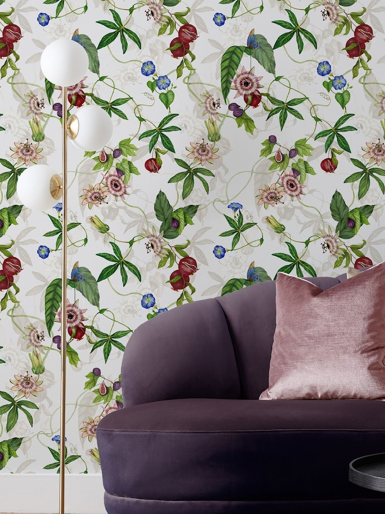 Papel pintado con estampado botánico digital Figaro de Riva Paoletti - Imagen 1 de 4