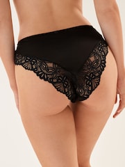 Black Lace High Waist High Leg Knickers - Image 4 of 6