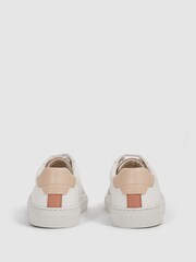 Reiss White/Mineral Pink Ashley Leather Suede Low Top Trainers - Image 6 of 6