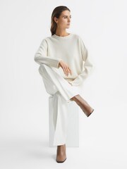 Reiss Camel Casey Square Toe Block High heel Boot - Image 2 of 6