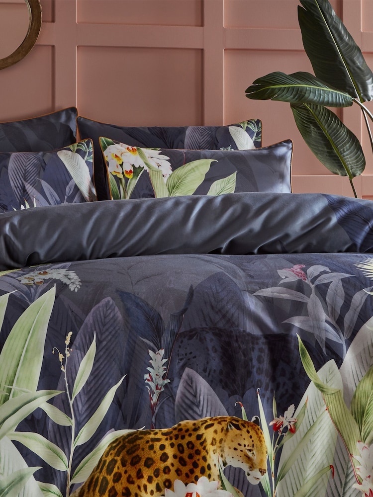 Riva Paoletti Multicolour Artemis Tropical Reversible 100% Cotton Duvet Cover And Pillowcase Set - Image 2 of 5
