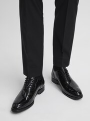 Reiss Black Bay Patent Leather Whole Cut Shoes - Image 2 of 5