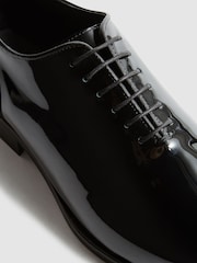 Reiss Black Bay Patent Leather Whole Cut Shoes - Image 4 of 5