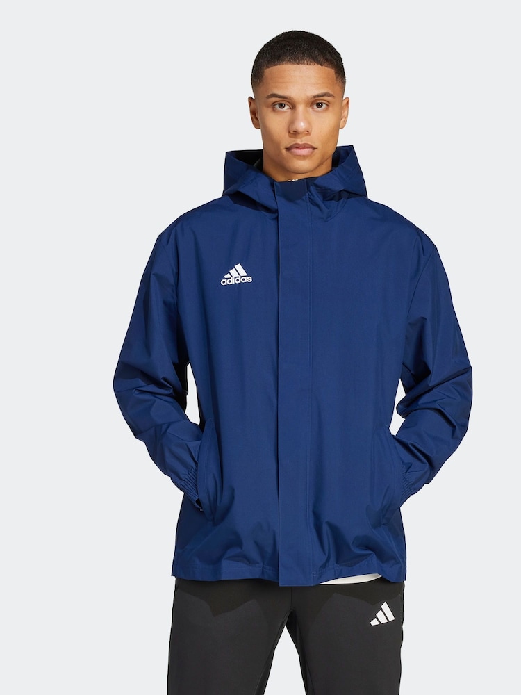 adidas Navy Entrada All-Weather Jacket - Image 1 of 7 adidas Navy Entrada All-Weather Jacket - Image 1 of 7