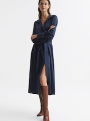 Reiss Tan Carina Knee High Leather Boots - Image 2 of 5