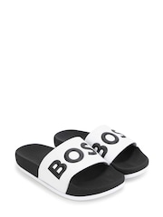BOSS White Large Logo Sliders - Image 4 of 6
