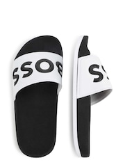 BOSS White Large Logo Sliders - Image 5 of 6