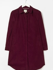 FatFace Purple Chester Cord Shirt Dress - Image 4 of 4