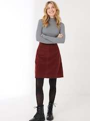 FatFace Red Ella Cord Skirt - Image 1 of 4